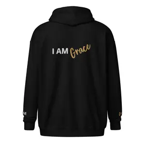 I AM GRACE Sacred Stitch EMBROIDERED Hoodie