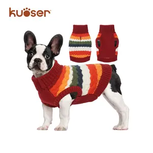 Kuoser Dog Sweater, Dog Sweaters for Medium Dogs Girl Boy, Classic Pet Knitted Sweatshirt Warm Pullover, Dog Holiday Sweater Winter Clothes for Christmas Thanksgiving Outfit
