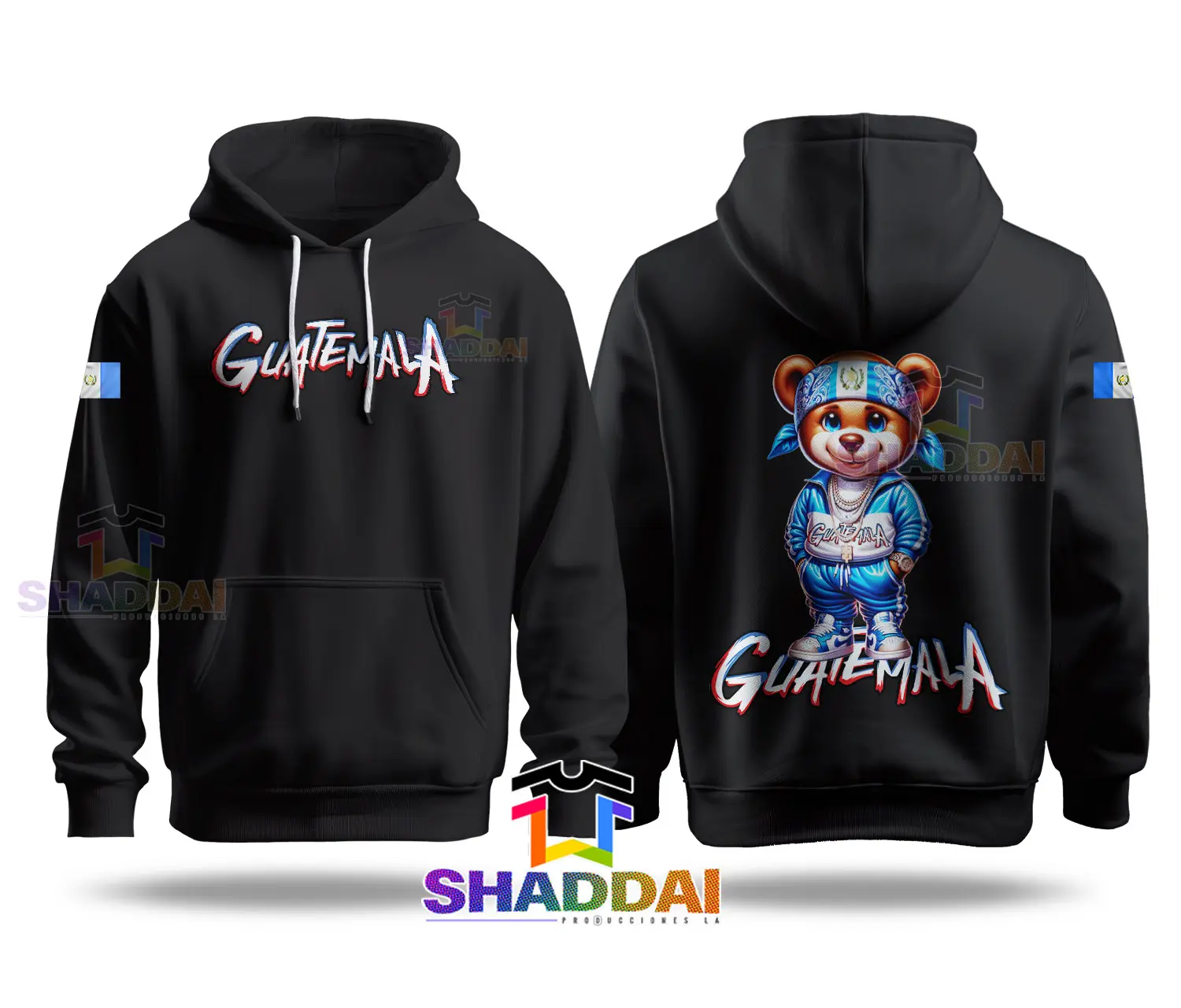 Men's Guatemala Teddy Chapin Collared Graphic Hoodie - Traditional Cotton Pullover Long Sleeve Casual Tops Sweater