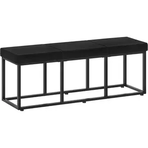 Dining Bench, Dining Room Bench with PU Leather Upholstered Seat, for Kitchen, Living Room, Hallway, Kitchen, Entryway, Bedroom, Black BB46CD01
