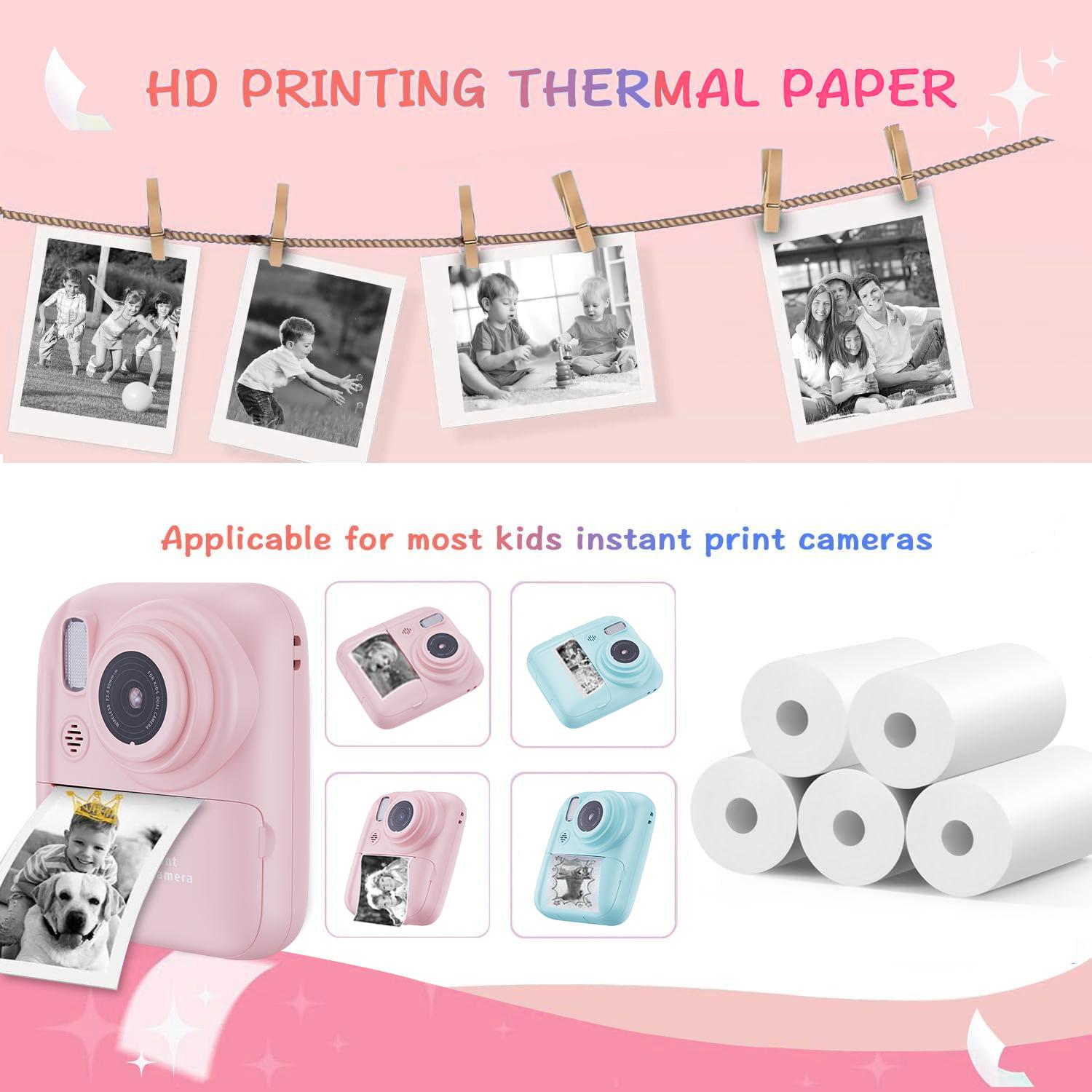 5 Rolls Print Paper for Instant Print Camera, Thermal Print Paper for Most Instant Camera, Accessories