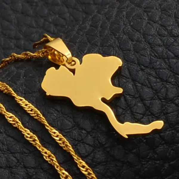 Thailand Map Necklace, Flag, Jewelry, Pendant, Gift, Earrings