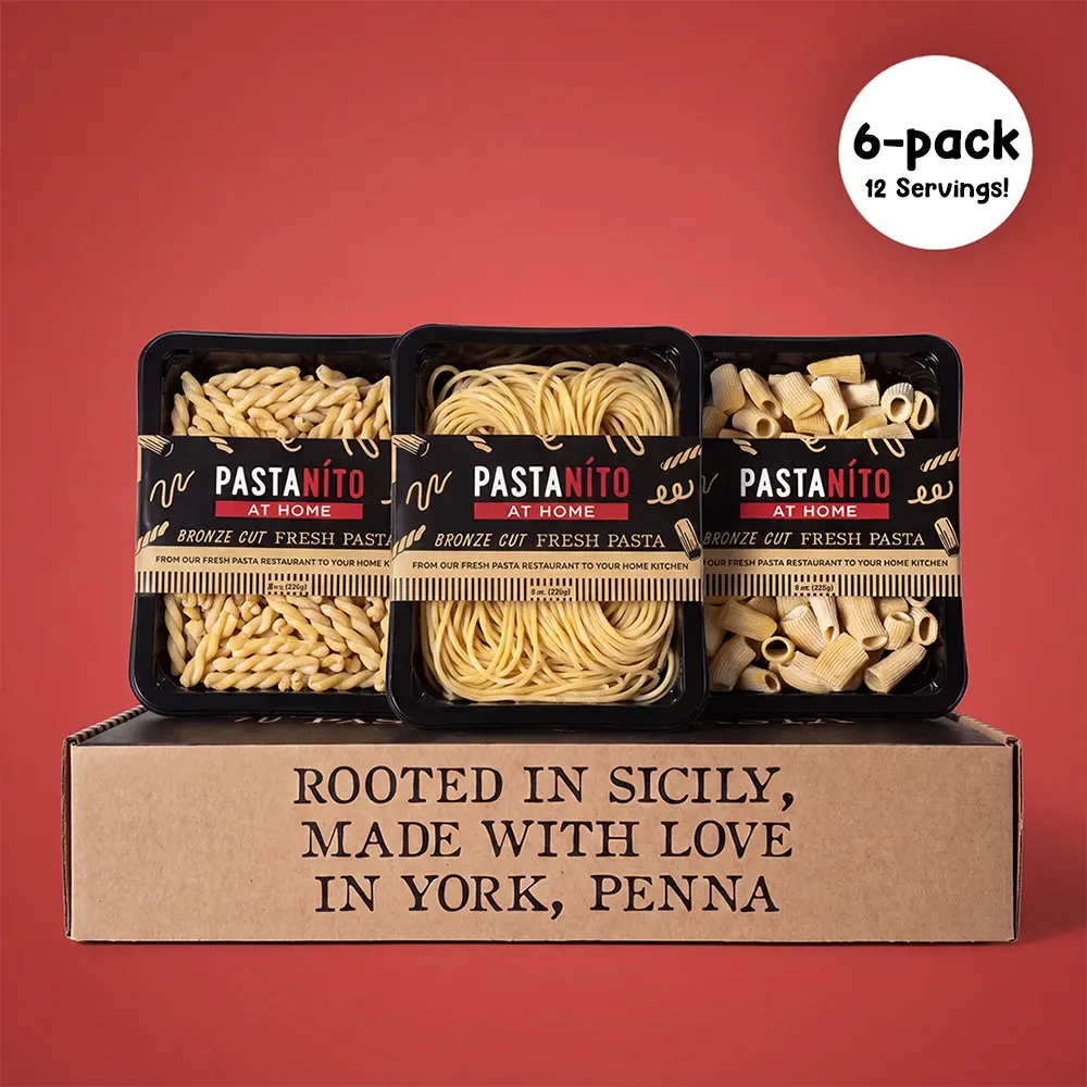Fresh Pasta Bundle Box by Pastanito - 12 Servings, At-Home Cooking Essentials