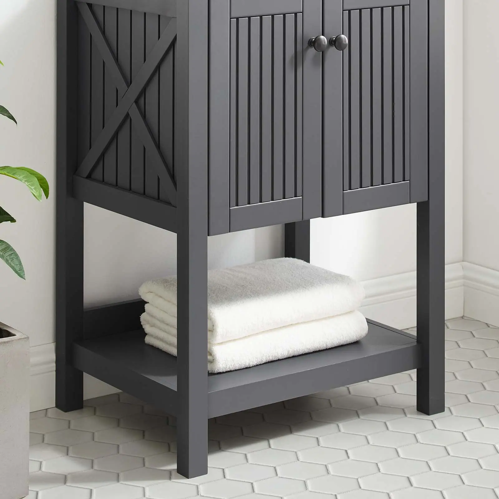 Modway Steam 23" Bathroom Vanity Cabinet (Sink Basin Not Included) in Gray