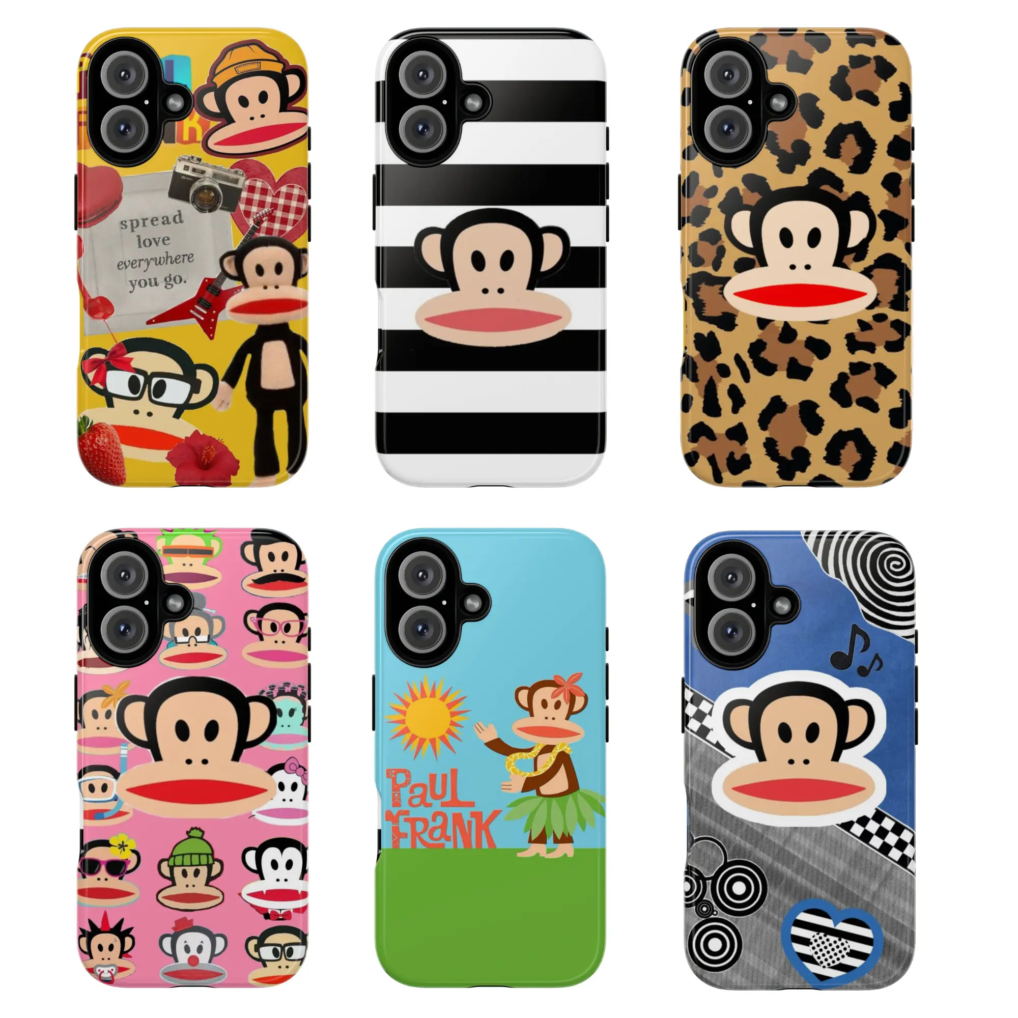 Paul Frank Julius Monkey Durable Shockproof Polycarbonate Phone Case - Cute Cartoon Design Shell, Accessory for iPhone and Samsung Devices, Gift for Fans