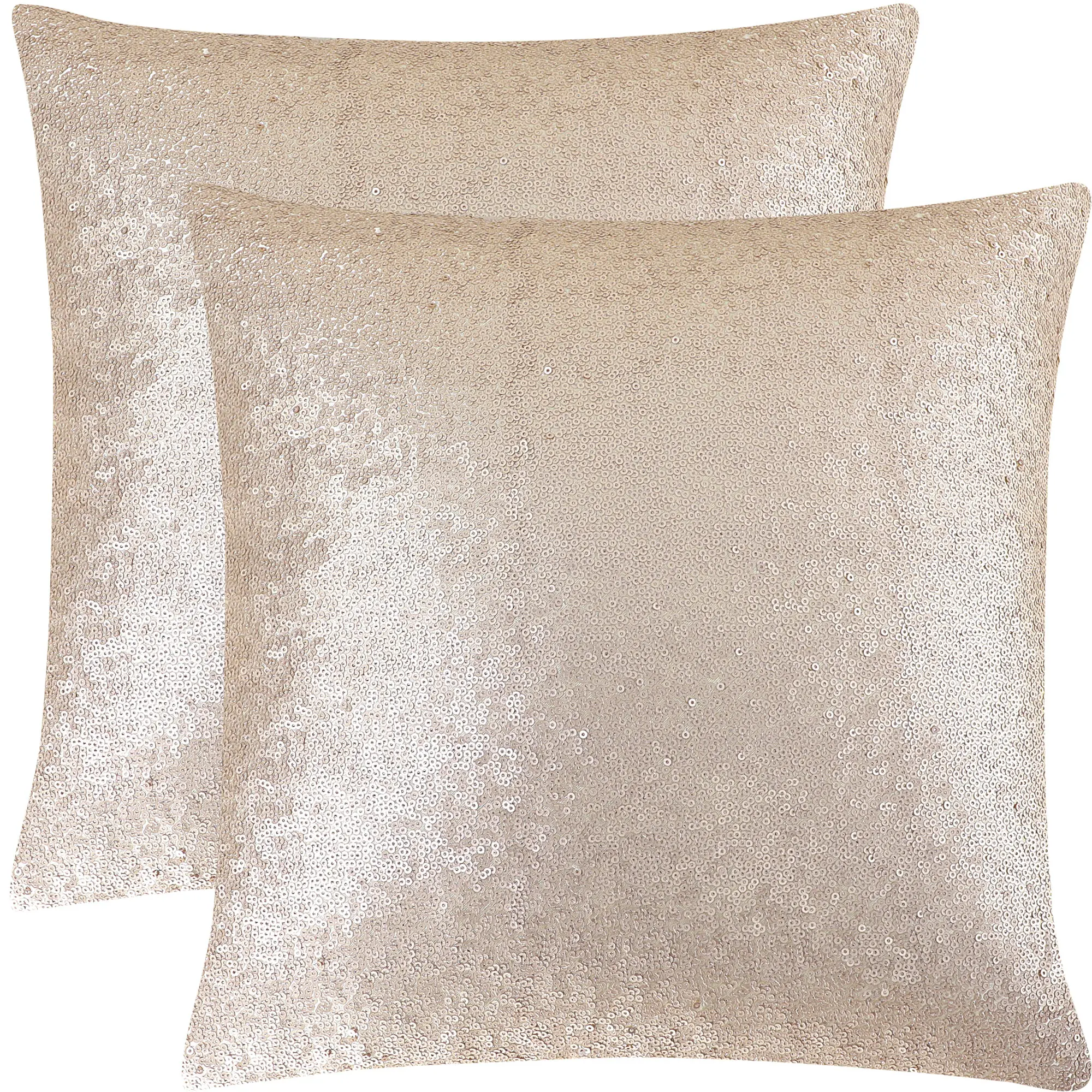 PiccoCasa 2 Pcs Sequin Throw Pillow Covers, 18x18 Inch, Glitzy Decorative Cushion Cover, Shiny Sparkling Satin Square Pillowcase Cover for Livingroom Decor Wedding Party