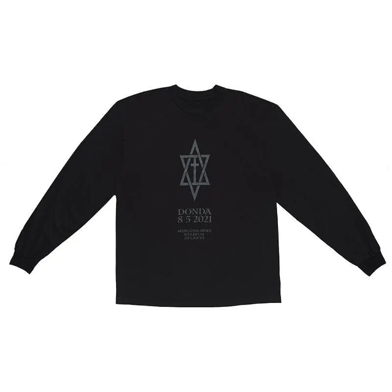 Kanye West DONDA August 5 Listening Event L/S T-shirt Black (men) by StockX