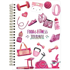 Fitness Workout Journal  Nutrition Wellness Calorie Counter Log Diary Notebook Meal Planner Diet Exercise    6.1" x 8.5"