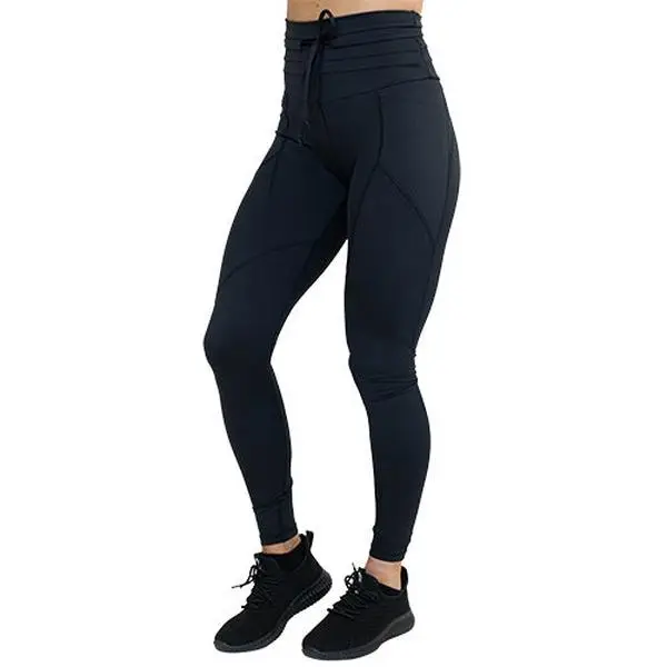 Women's CVG Legacy Black Adjustable Polyester Leggings - Running, Fitness Activewear Bottoms