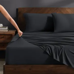Bare Home Microfiber Stretch Knit Sheet Set