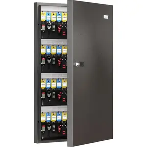 96 Key Lock Box, Key Cabinet Organizer, Key Safe  Storage Lockbox Holder for Valets, Hotels,  and House , Key Keeper Box - Black