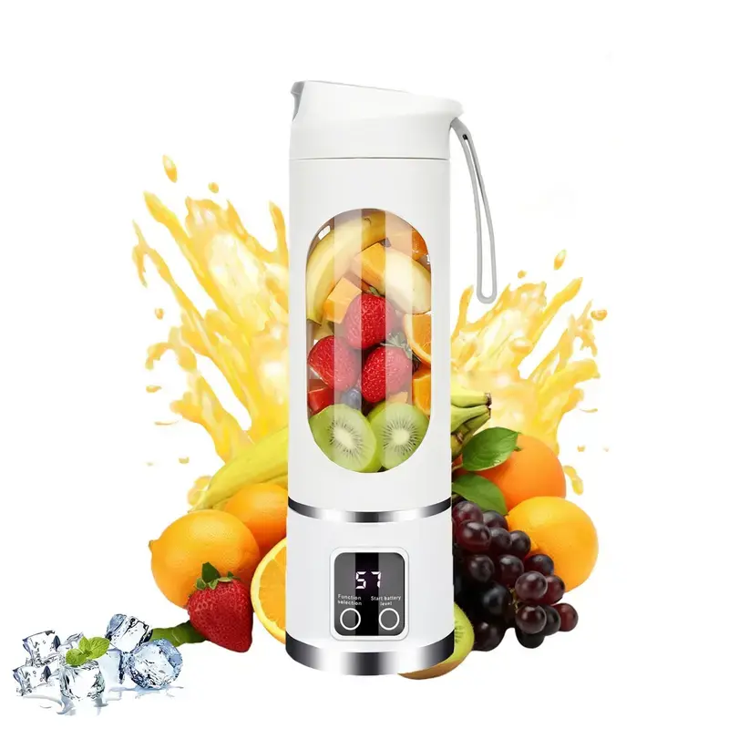 Portable USB Rechargeable Blender - Leakproof Cup, Plastic Body, Small Capacity for Travel Use, Compact, Quick Shakes & Baby Food, Vegetable Juicer