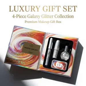 A set of four Huahai Galaxy beauty gift boxes to find your own makeup, including eye black, high gloss liquid, lipstick, deodorant and a series of cosmetics gifts, experience the surprise moment of unpacking, and it is a unique gift for friends and women
