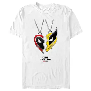 Men's Marvel: Deadpool & Wolverine Best Friends Necklace Poster T-Shirt