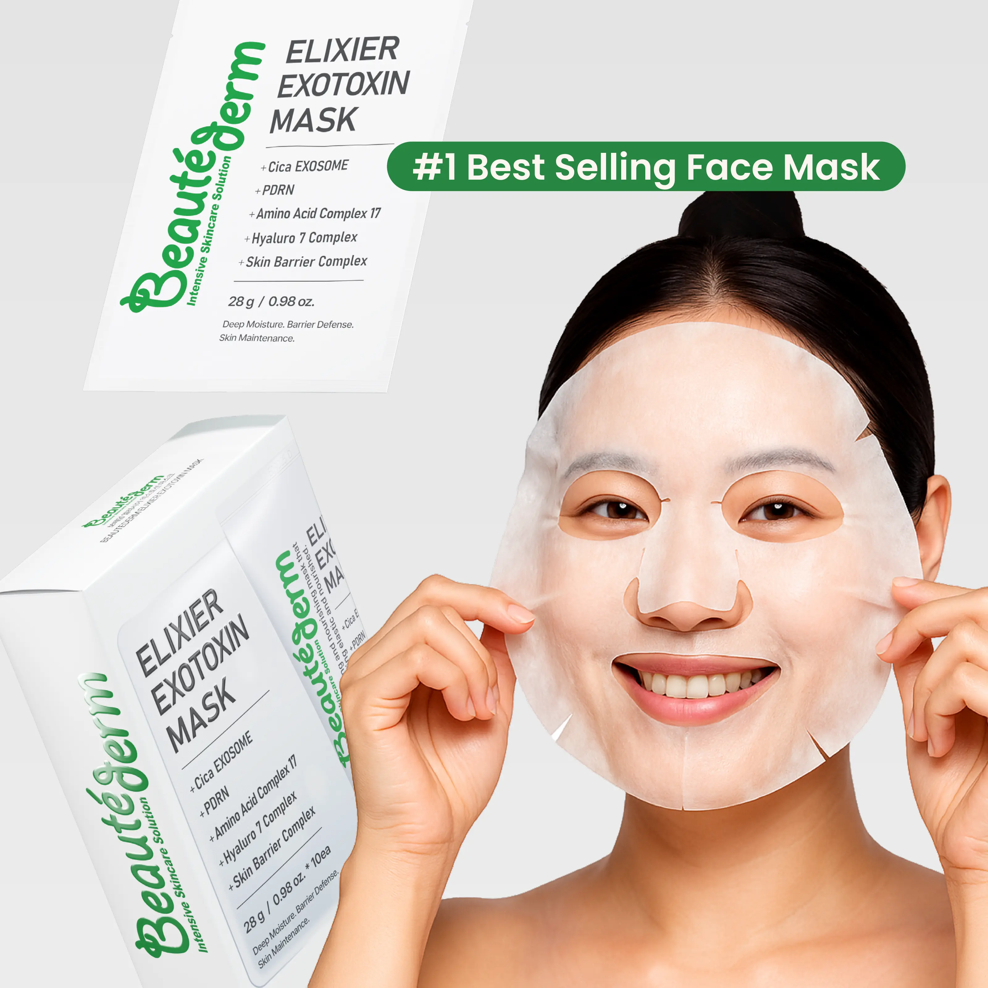 Beauté Derm] Elixier Exotoxin Mask 28ml with Squalane Exosomes