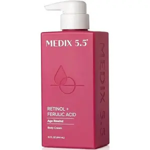 Medix 5.5 Retinol Body Lotion Firming Moisturizer | Crepey Skin Care Treatment | Retinol Body Cream | Anti Aging Retinol Cream For Women Targets Look Of Crepe Skin, Wrinkles, & Sagging Skin, 15 Fl Oz