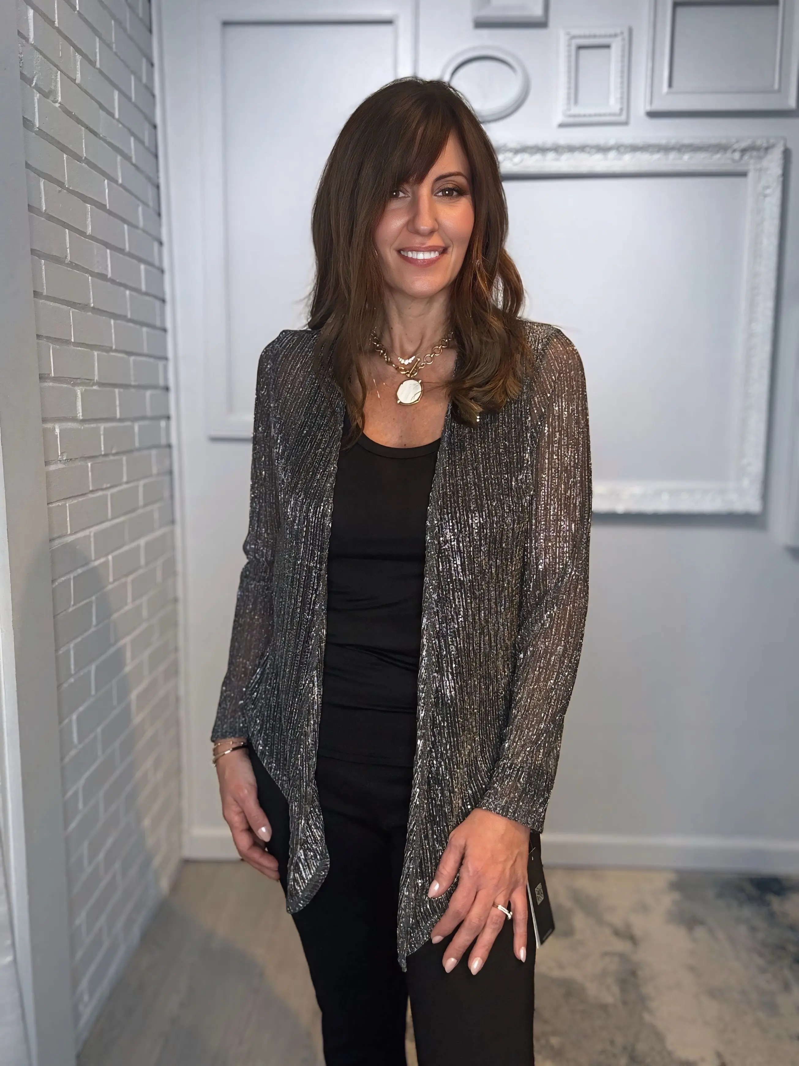 Sheer Shimmer Cardigan