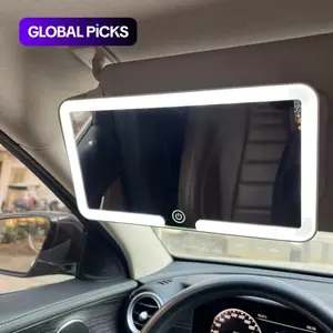 FUDUOO LED Vanity Mirror Sun Visor, Portable Three Colors Adjustable, Suitable For Sun Visor