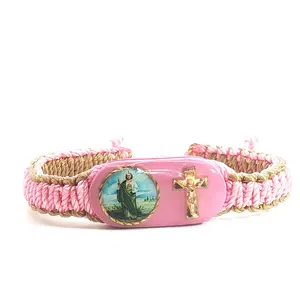 St Jude Cross Pink Tank Bracelet