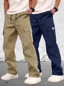 Men's Multi-Pocket Straight Leg Work Pants, Outdoor Hiking Rock Climbing, Fashionable Versatile Design, Available in Multiple Colors