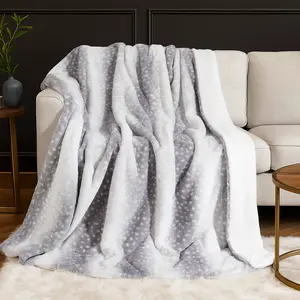 Cozy Bliss Luxury Faux Fur Throw Blanket 400GSM Deer Print, Non Shedding Double Sided Sherpa Blankets Super Soft Fluffy Thick Warm Throws Home Decor for Couch Bed Sofa Women, Plush Warm Microfiber Cheetah Blanket for Couch, Bed,season comfort, Sofa