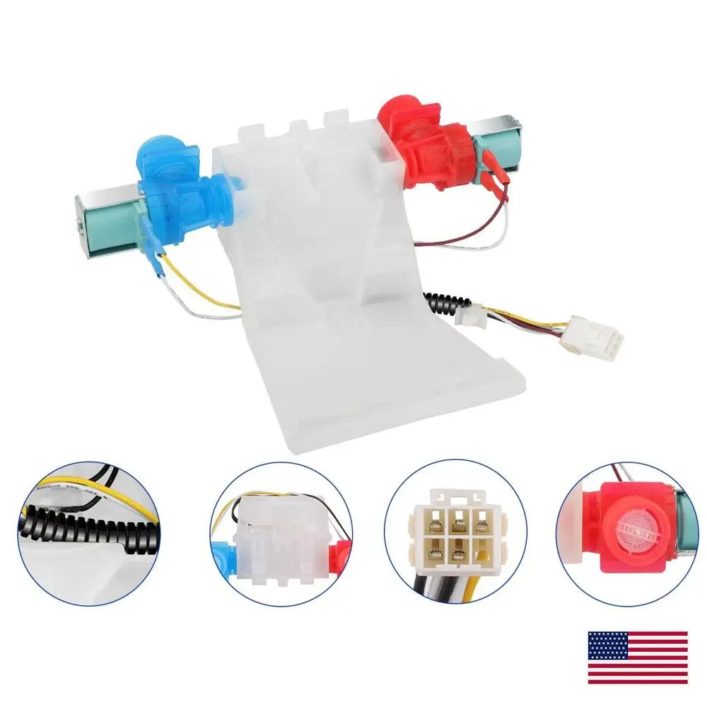 High-Quality Washer Water Inlet Valve W10144820, Compatible with Whirlpool Kenmore, Replaces Multiple Part Numbers, Easy DIY Installation, Balances Water Temp & Controls Level