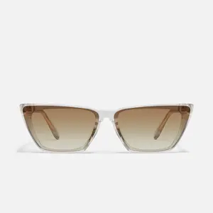 BAD HABIT Cat Eye Sunglasses with Flush Lens & Narrow Temple Lightweight Frame for Effortlessly Chic Look