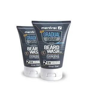 Menfirst Gradual Gray - Beard Wash - Darkening Formula - 2 Pack -  4.6 Oz Each