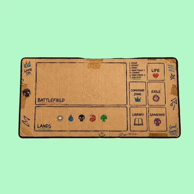 Funny MTG Playmat Homeless Style Commander Playmat Magic The Gathering Zones Gaming Mouse Pad Desk Mat