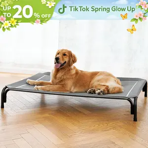 【TikTokShopSpringGlowUp】 VALUXE Elevated Dog Bed for Large Dogs, Cooling Pet Cot with Breathable Mesh & Durable Frame, Easy to Clean Raised Pet Mats for Indoor & Outdoor Home