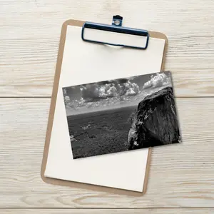 Standard Postcard Mailing Cards to Send Forest landscape Black and White Photograph Mountain Terrain