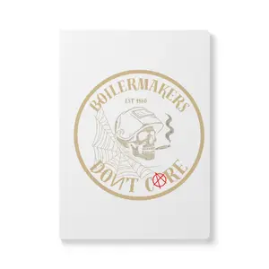 Skull Design Journal for Boilermakers | Unique Softcover Notebook, Gift for Mechanics, Vintage Style, Anarchist Decor, Daily Planner