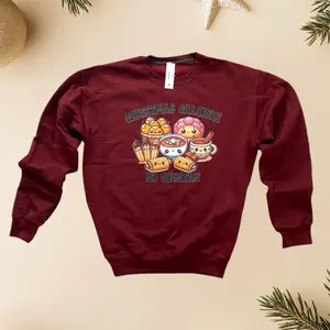 Christmas Calories No Cuentan Maroon Sweatshirt with Festive Mexican Food Design for Holiday Comfort