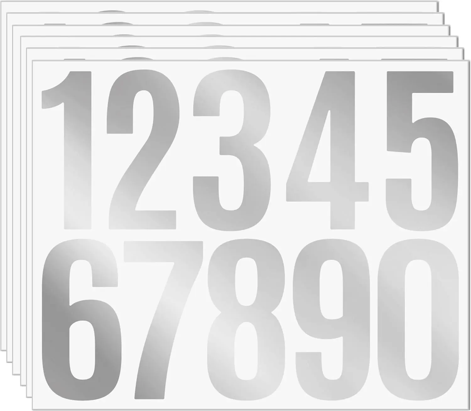 Durable Adhesive Vinyl Number Stickers (60-Count, 3-Inch, 0-9) for Mailbox Labeling, DIY Crafts, Porch Door Signs, Classroom Use, Office Stationery Labeling Machine Compatibility