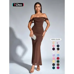 Parthea One-Shoulder Ruched Slim Fit Backless Boning Corset Mesh Dress, Drapey One Shoulder Dress, Backless Dress for Women, Parties, Gatherings, Dates, Formal Wear