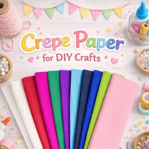 Colibrí Crepe Paper Sheets Assorted Colors. 10 Sheets - 80" x20" -DIY Craft Supplies en & Party Decors Decoration