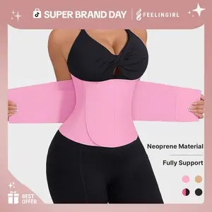 FeelinGirl Neoprene Waist Trainer Belt for Women Adjustable Hook Loop Tummy Control Slimming Waist Cincher Sweatproof SuperBrandDay