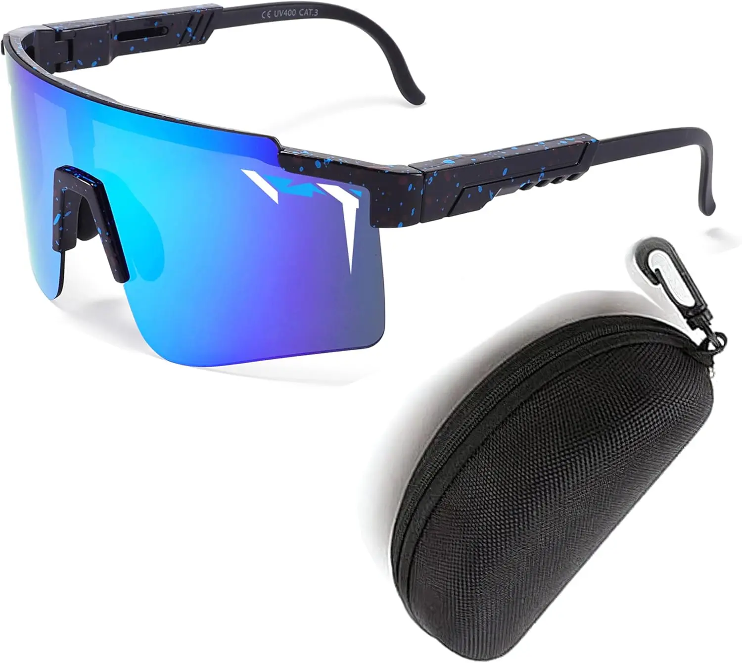 Unisex Vipers Sports Sunglasses - Anti-UV, Secure Fit, Multiple Colors, 1 Size for Baseball (Ages 12 & Up), Anti-Glare Eyewear for Youth Men-Women Sports Activities, Softball