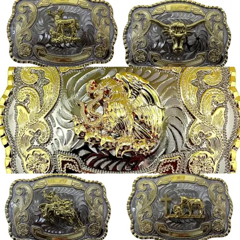Vintage Large Cowboy Belt Buckle - 5.5 x 3.5 inches, Ornate Engraving, Fits 1.5-inch Belt Straps, Secure Fit, Cultural Display, Heritage Car Badge Decor (Automotive Interior Accessory) for Anyone Who Appreciates Mexican Culture