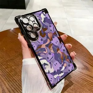 Adorable Cartoon Gengar Phone Case Compatible with for samsung for galaxy S25 S24 S23 S22 S21 FE Ultra Plus 4G 5G, Featuring a Transparent Soft Back for Drop