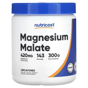 Nutricost Magnesium Malate, Unflavored, 10.6 oz (300 g)