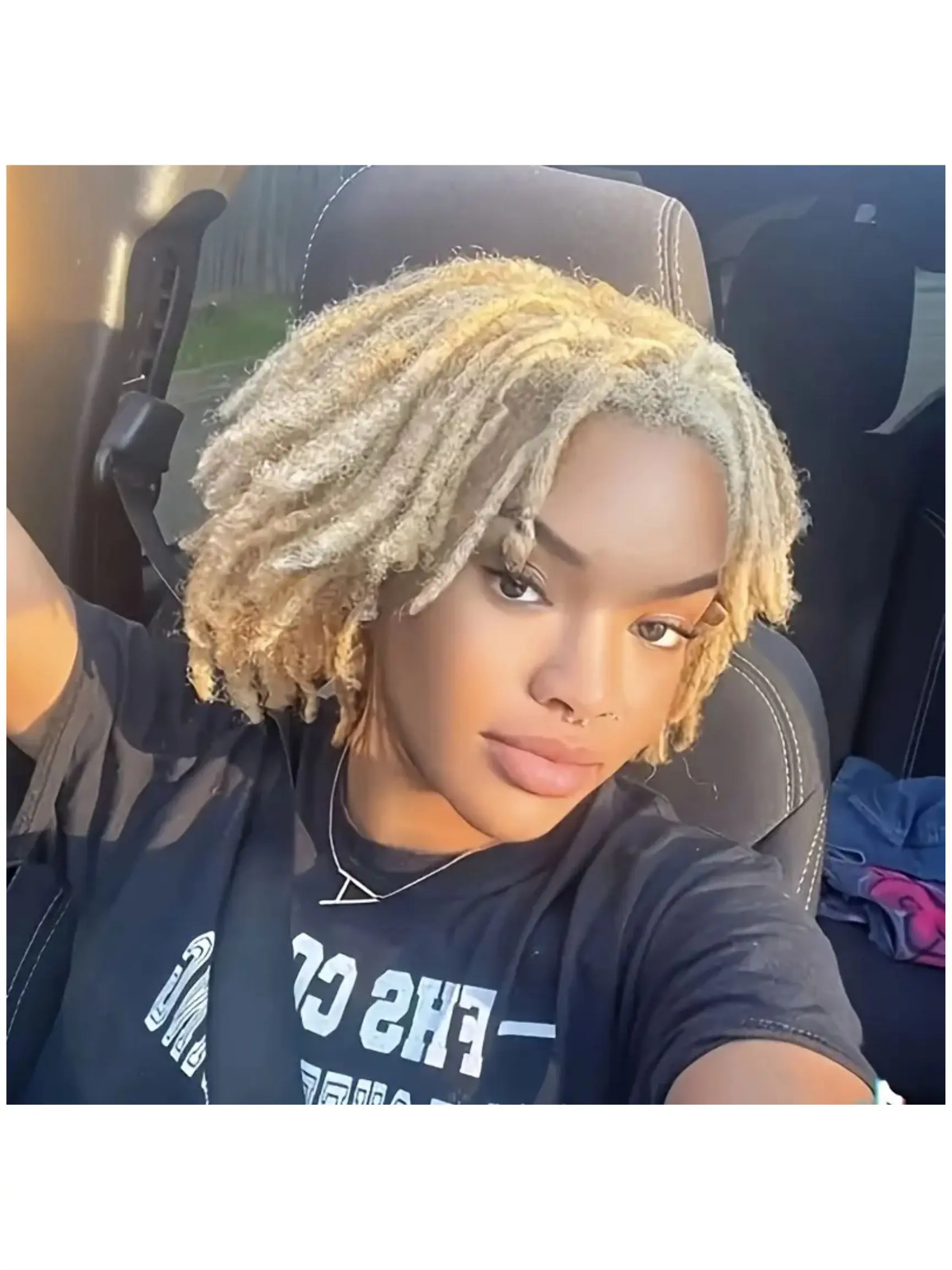 Handmade Human Hair Dreadlock Extensions, 4-16 Inch, 10 Strands, 613# Blonde, Natural Look, Versatile Styling, Suitable for All Ethnics