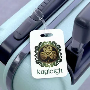 Personalized Celtic Knot Shamrock Golf Bag Tags & Luggage Tag