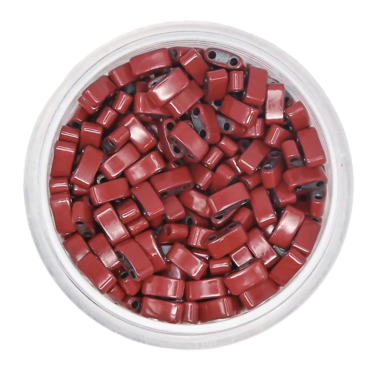 VIVA MAROON - Half Tile Beads