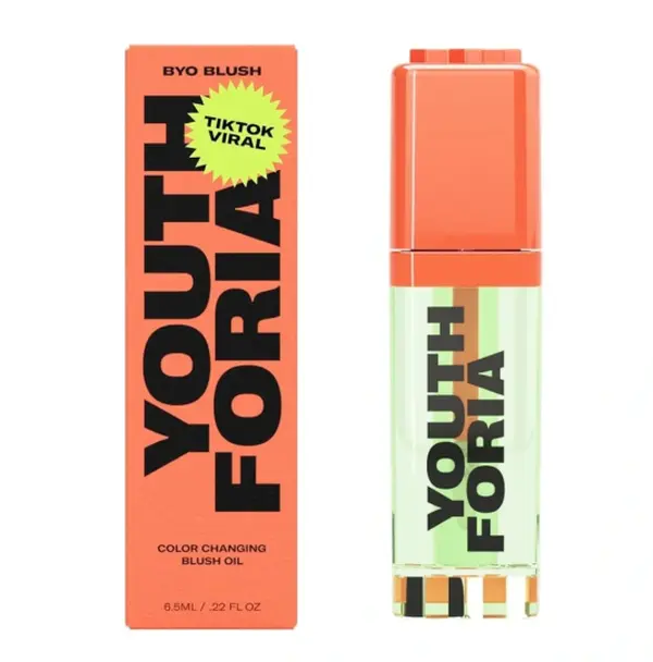 Youthforia BYO Color Changing Blush Oil, Cosmetic for Daily Makeup Routine