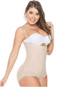 Fajas Salome 412 Women's Strapless Shapewear Bodysuit with Tummy Control, Butt-Lifting Effect