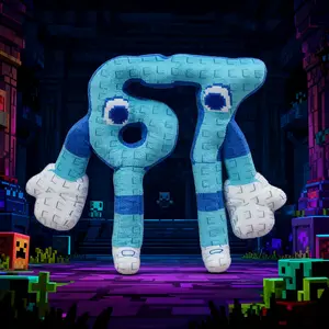 Steal a Brainrot Collection Game Character Plushie, 67 sahur,elephant,No.9 and RED 666.Pixel-style plush toy, Cuddly Stuffed Animal.Collectible Soft Toy for Gaming Enthusiasts & Decor, Unique Soft Cuddly Gift Idea for Gamers,gift for children on holidays.
