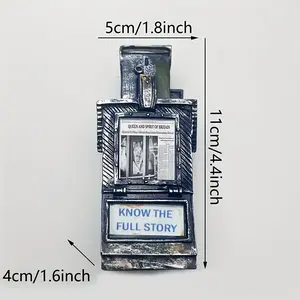 Retro Mini Metal Mailbox Decoration GT539569 1:12 Ratio for Home & Office Indoor Outdoor Ornaments Vertical Mounting Front Access