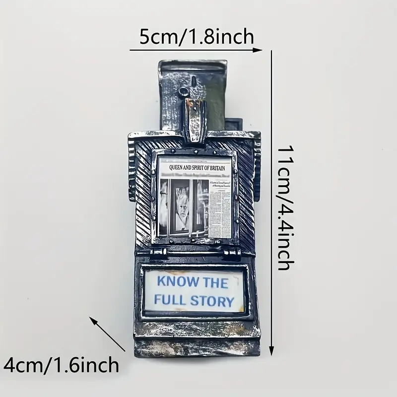 Retro Mini Metal US Mailbox Decoration GT539569 - 1:12 Scale, Vertical Mounting, Front Access, Home & Office Indoor/Outdoor Mailbox Theme Ornament