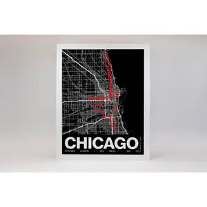 Chicago Marathon Poster - Grid Style
